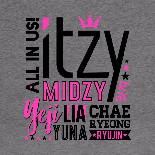 ITZY Font Collage by skeletonvenus